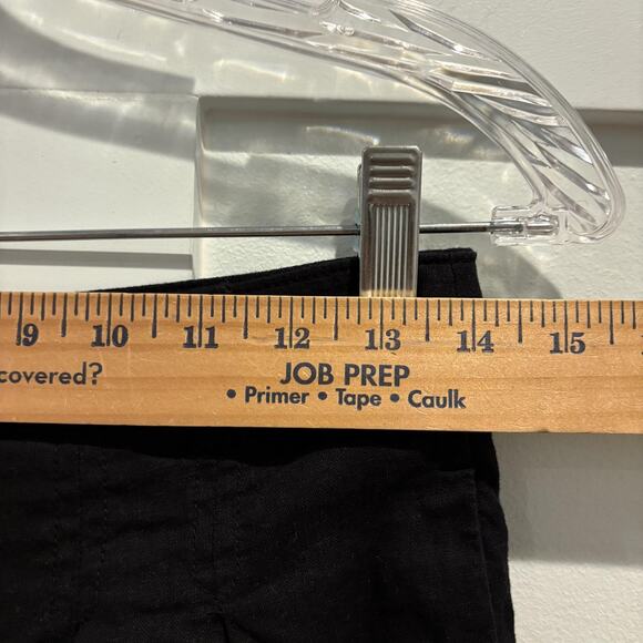 Banana Republic Skirt Womens Size 6 Black Linen Blend Midi Pockets Front Slit - Picture 9 of 12